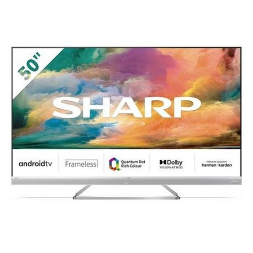 [4T-C50EQ4KM2AG] Sharp 4T-C50EQ4KM2AG 50" 4K UHD Frameless Quantum Dot Android TV